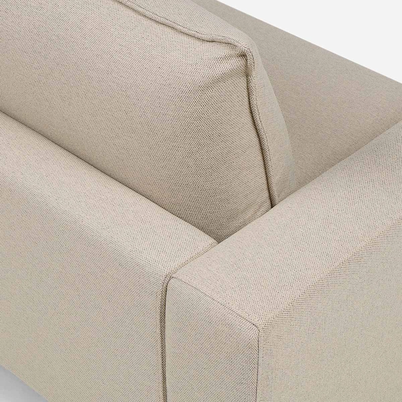 SOFA BIRAN 2 CUERPOS TELA BEIGE - 6