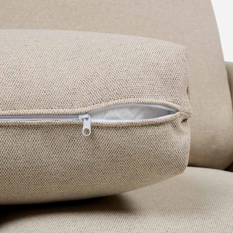 SOFA BIRAN 2 CUERPOS TELA BEIGE - 7