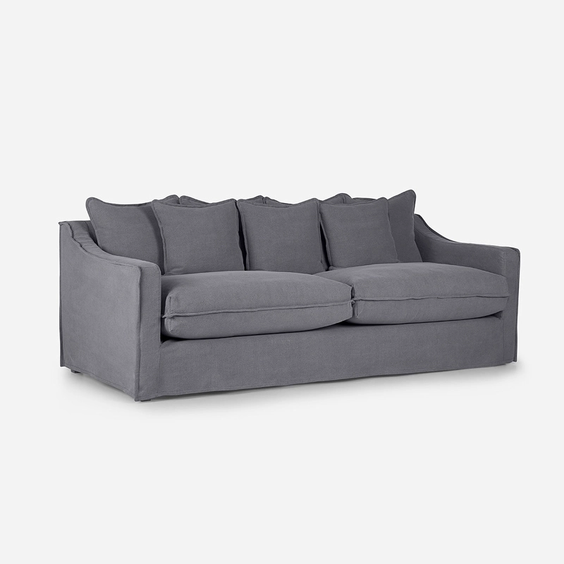 SOFA PANGRATI 3 CUERPOS TELA GRAFITO - 1
