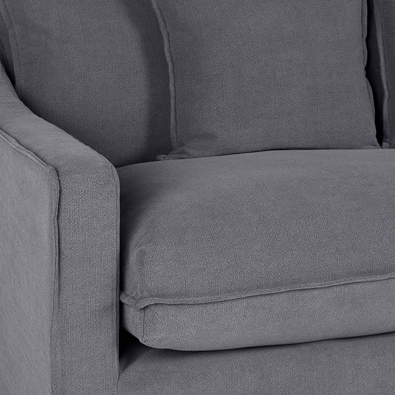 SOFA PANGRATI 3 CUERPOS TELA GRAFITO - 5