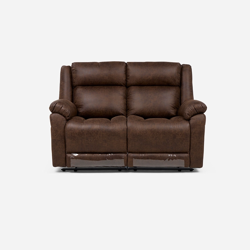 SOFA RECLINABLE ASCOTT 2 CUERPOS MANUAL CUERO PU CHOCOLATE - 3