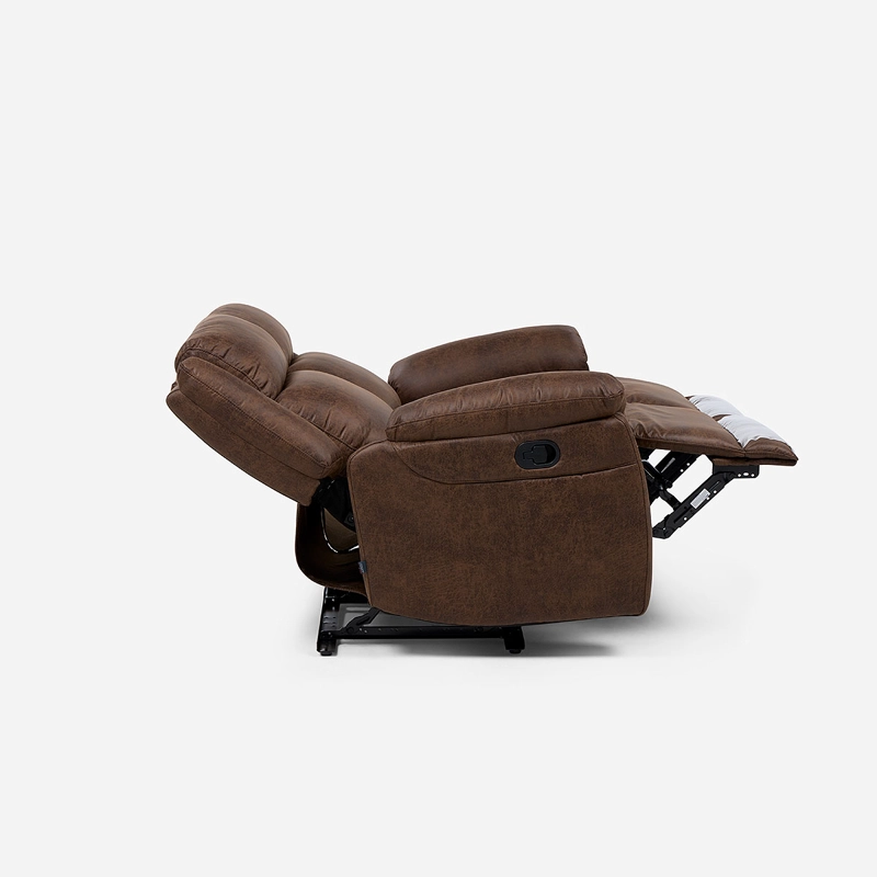 SOFA RECLINABLE ASCOTT 2 CUERPOS MANUAL CUERO PU CHOCOLATE - 6
