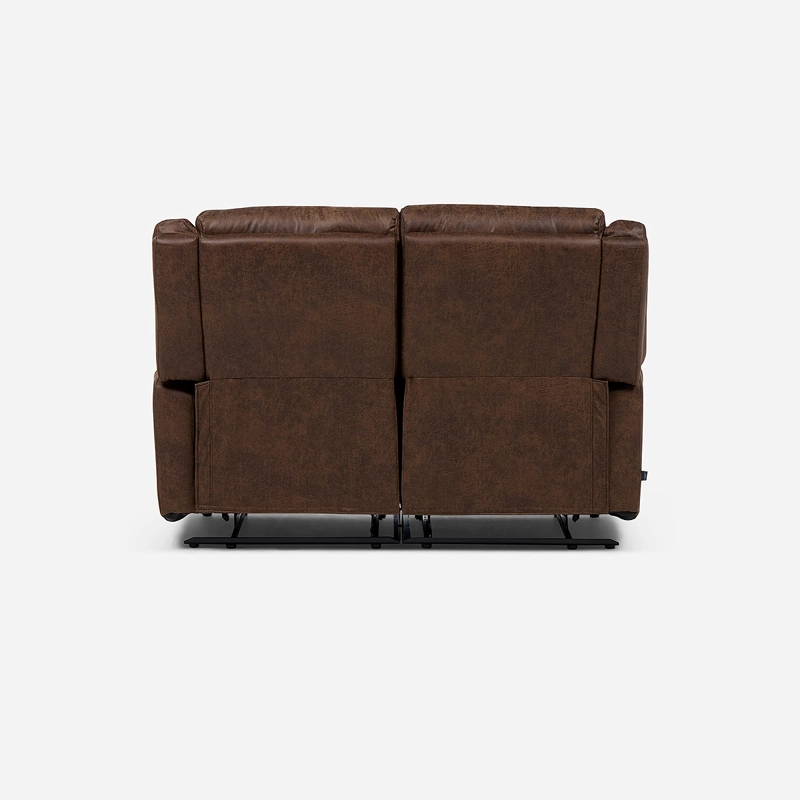 SOFA RECLINABLE ASCOTT 2 CUERPOS MANUAL CUERO PU CHOCOLATE - 7