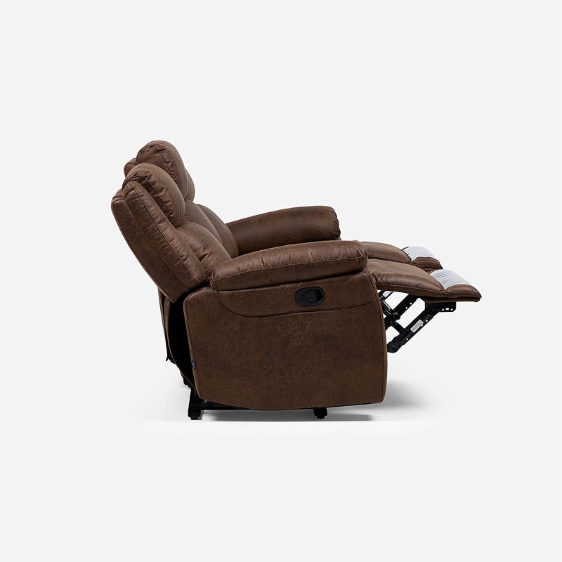SOFA RECLINABLE ASCOTT 3 CUERPOS MANUAL CUERO PU CHOCOLATE - 7
