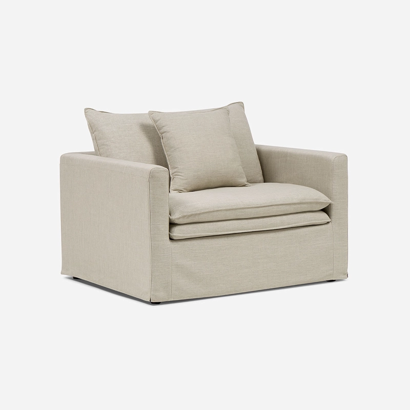 SILLON GABON 1 CUERPO TELA BEIGE - 1