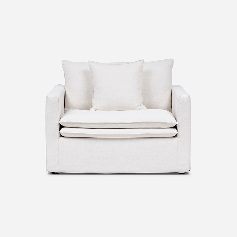 SILLON GABON 1 CUERPO TELA MARFIL - 3