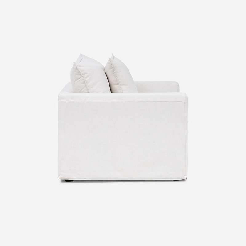 SILLON GABON 1 CUERPO TELA MARFIL - 4