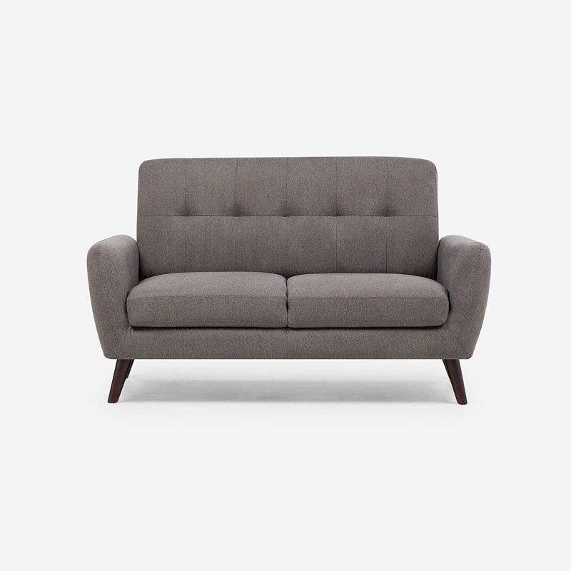 SOFA ADELE 2 CUERPOS TELA GRIS - 1