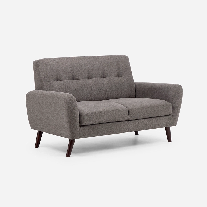SOFA ADELE 2 CUERPOS TELA GRIS - 2
