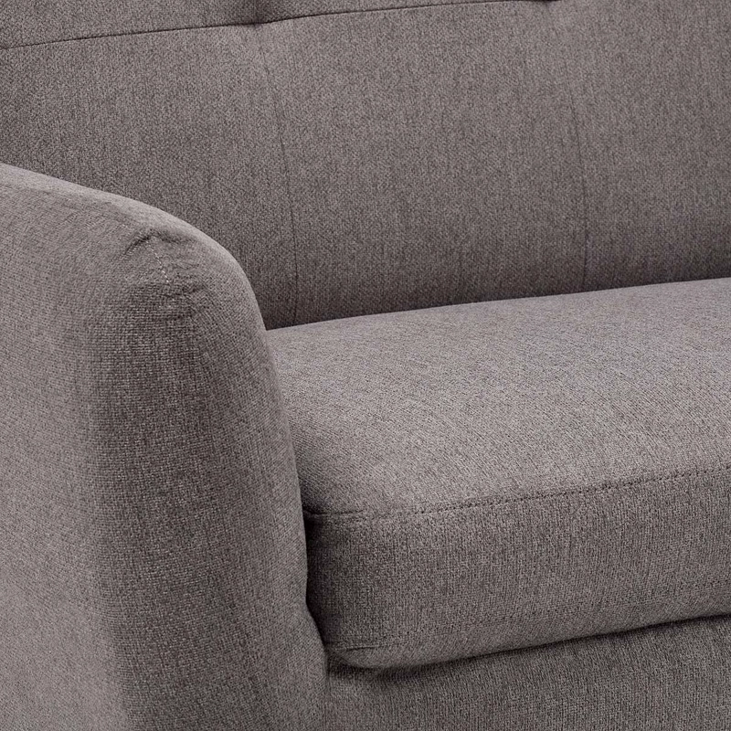 SOFA ADELE 2 CUERPOS TELA GRIS - 5