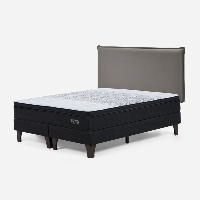CAMA TEMPO KING 180X200 CM + RESPALDO MAURICE GRIS - 3