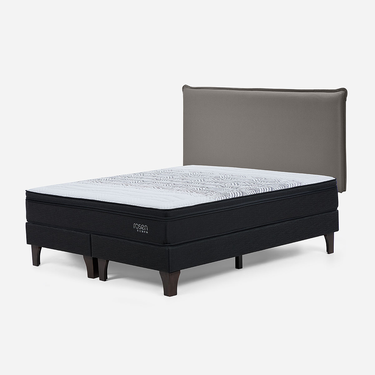 CAMA TEMPO KING 180X200 CM + RESPALDO MAURICE GRIS - 3