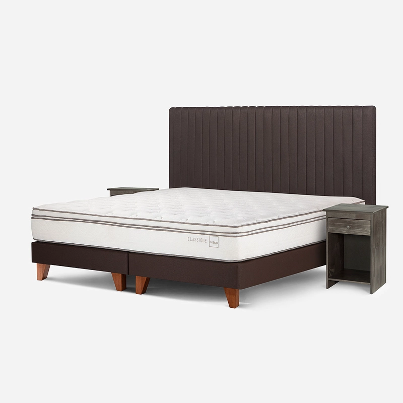 CAMA CLASSIQUE+ KING + RESPALDO LUCIO Y VELADOR TABOR - 2