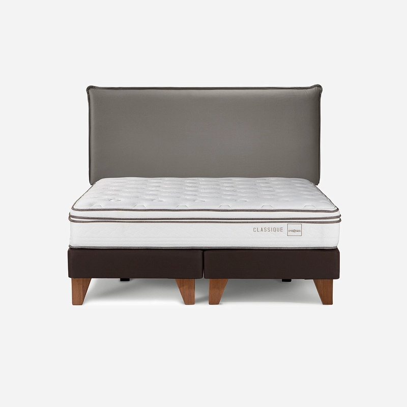 CAMA CLASSIQUE+ 2 PLAZAS + RESPALDO MAURICE GRAFITO - 1