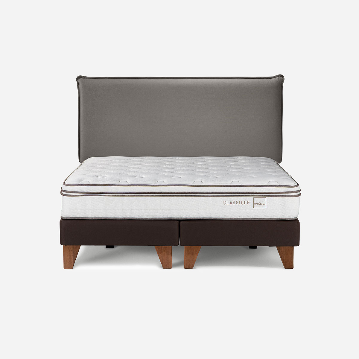 CAMA CLASSIQUE+ 2 PLAZAS + RESPALDO MAURICE GRAFITO - 1