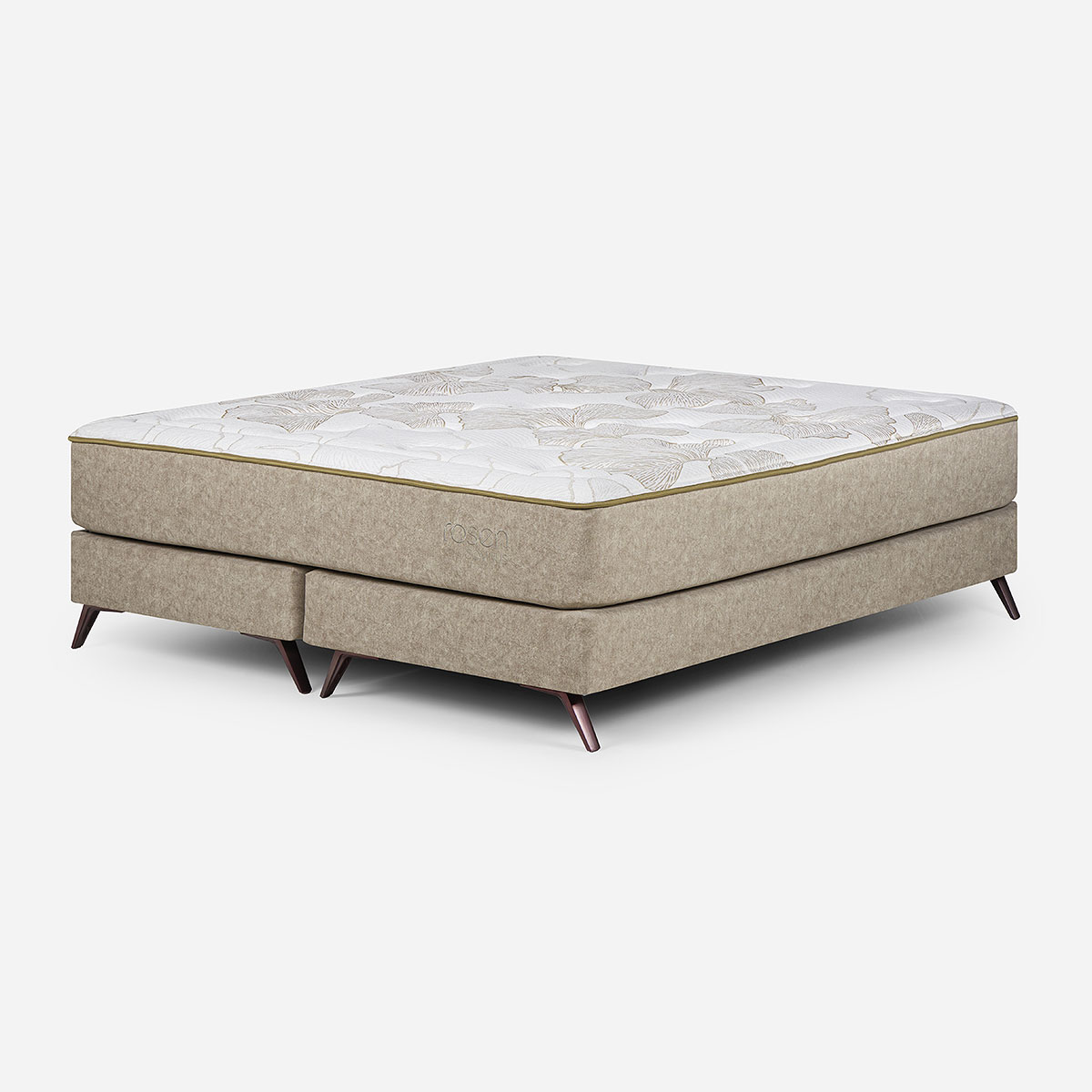 BOX SPRING ROSEN SOMNUS 2 PLAZAS 150 X 200 CM NOUGAT II - 1