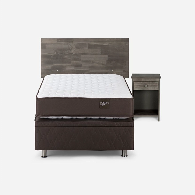 BOXET ERGO T NEW 1,5 PLAZAS 105X200 CM+MUEBLES TABOR GRAFITO - 1