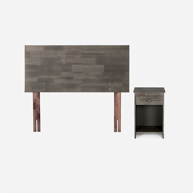 BOXET ERGO T NEW 1,5 PLAZAS 105X200 CM+MUEBLES TABOR GRAFITO - 2