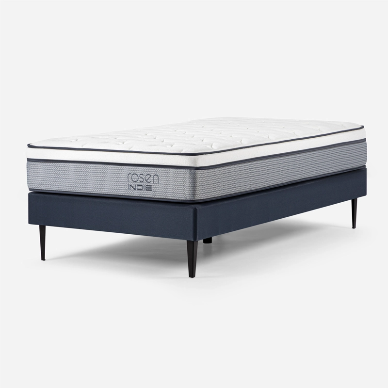 CAMA EUROPEA INDIE 1,5 PLAZAS PATA METALICA 105 X 200 CM - 6
