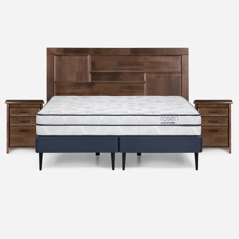 CAMA EUROPEA ROSEN AUTONOMY SKY 2 PLAZAS + MUEBLES DOLCE - 1