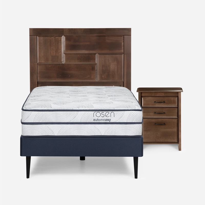 CAMA EUROPEA ROSEN AUTONOMY SKY 1,5 PLAZAS + MUEBLES DOLCE - 1