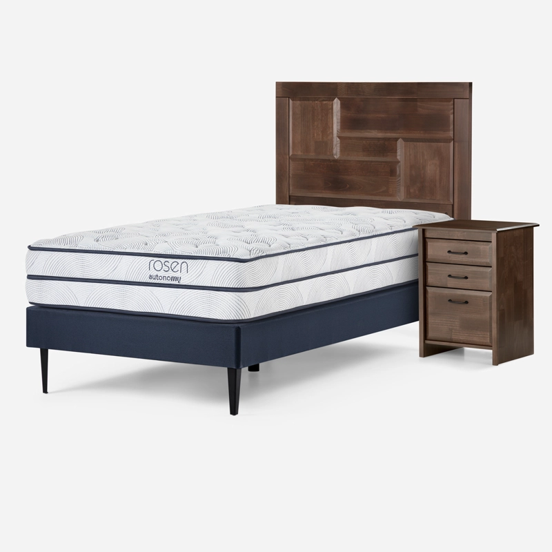 CAMA EUROPEA ROSEN AUTONOMY SKY 1,5 PLAZAS + MUEBLES DOLCE - 6