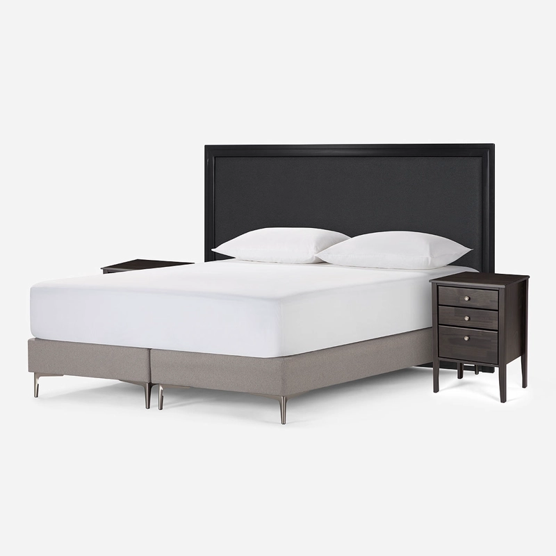 SET RESPALDO KING NOLITA + VELADORES ROSEN ISSEY GRAFITO - 3