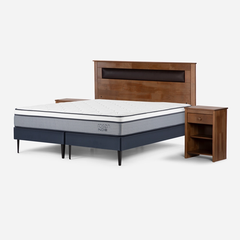 CAMA EUROPEA ROSEN  INDIE 2 PLAZAS BD + MUEBLES FERRARA - 6
