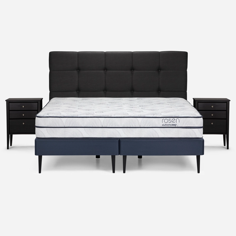 CAMA EUROPEA ROSEN AUTONOMY SKY 2 PL + MUEBLES ISSEY GRAFITO - 1