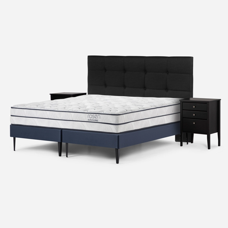 CAMA EUROPEA ROSEN AUTONOMY SKY 2 PL + MUEBLES ISSEY GRAFITO - 6