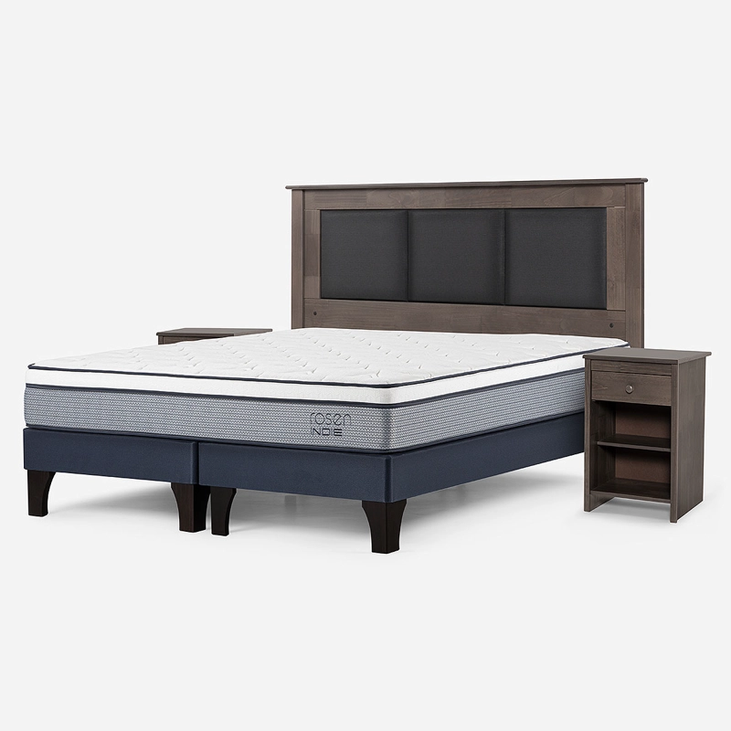 CAMA INDIE KING + RESPALDO RACHEL Y VELADOR FERRARA - 2