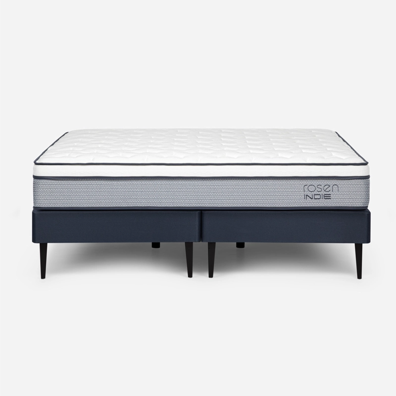 CAMA EUROPEA INDIE 2 PLAZAS PATA METALICA BASE D. 150X200 CM - 1