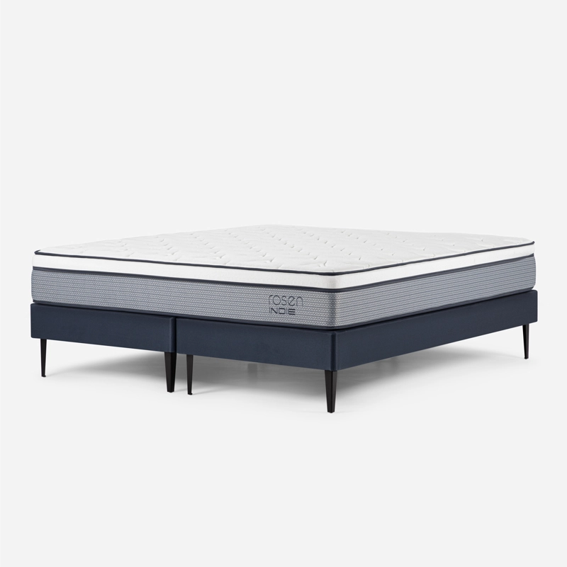 CAMA EUROPEA INDIE 2 PLAZAS PATA METALICA BASE D. 150X200 CM - 6
