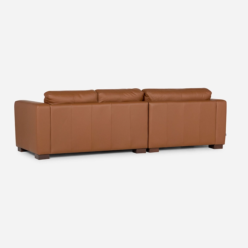 SOFA SECCIONAL ROSEN COPELAND IZQUIERDO CUERO CAFE - 4