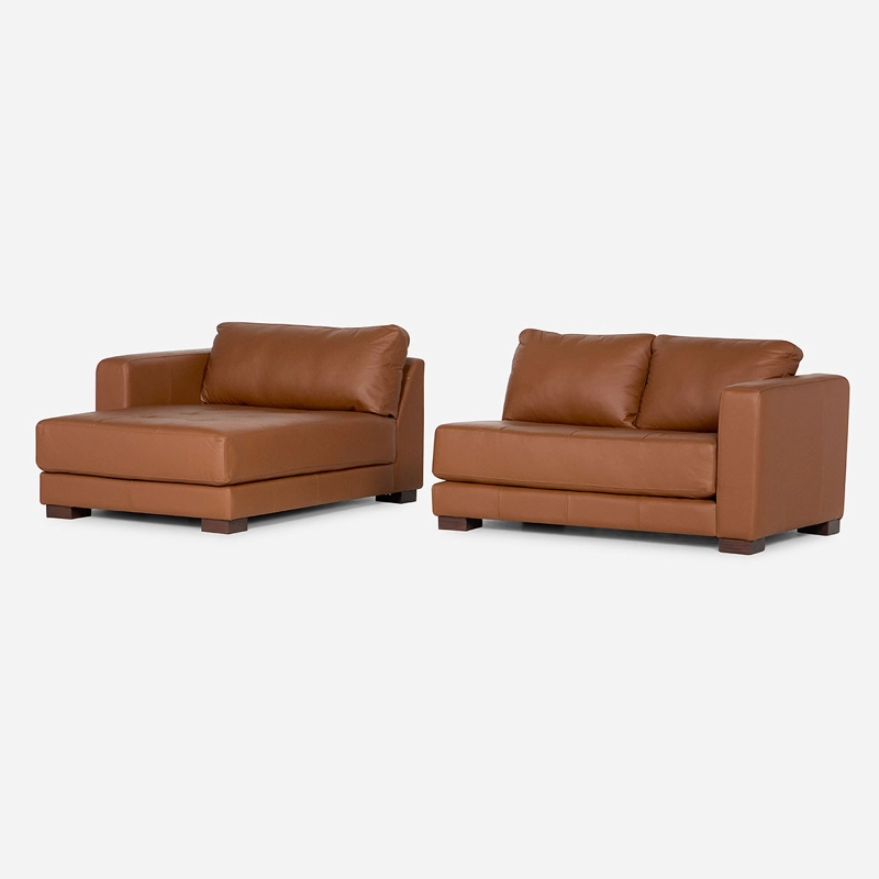 SOFA SECCIONAL ROSEN COPELAND IZQUIERDO CUERO CAFE - 6