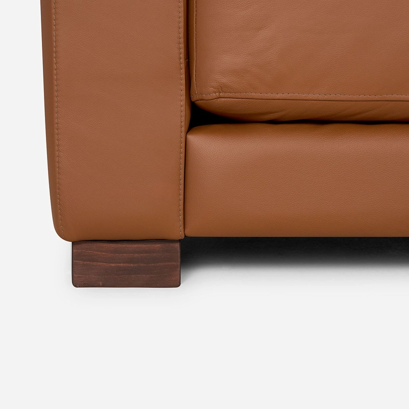 SOFA SECCIONAL ROSEN COPELAND DERECHO CUERO CAFE - 7