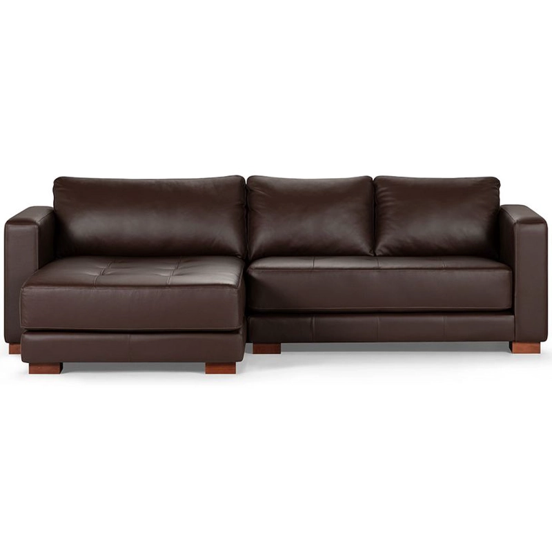 SOFA SECCIONAL ROSEN COPELAND IZQUIERDO CUERO MARRON - 2