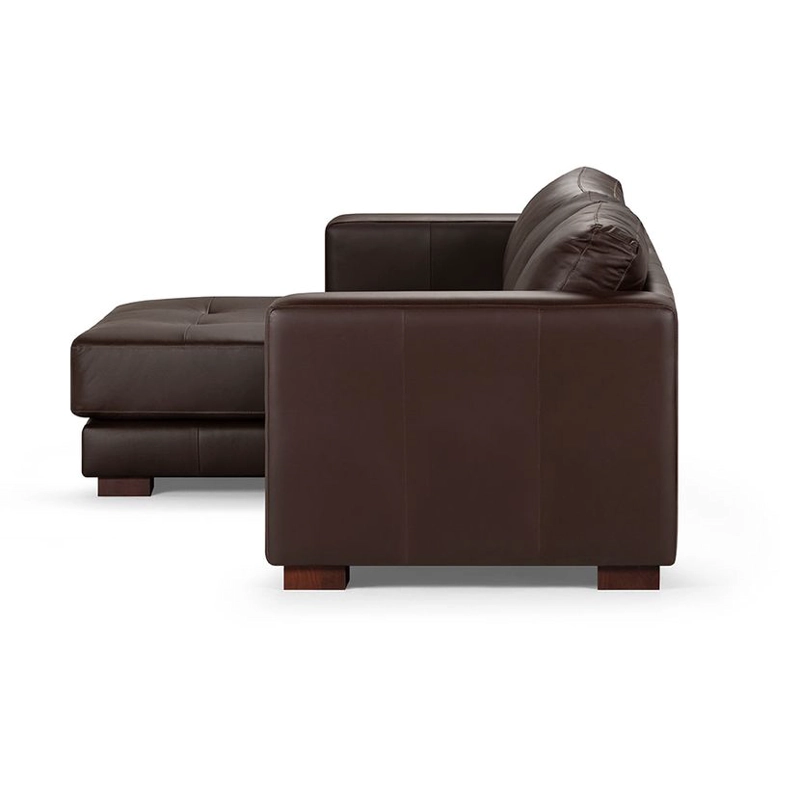 SOFA SECCIONAL ROSEN COPELAND IZQUIERDO CUERO MARRON - 3
