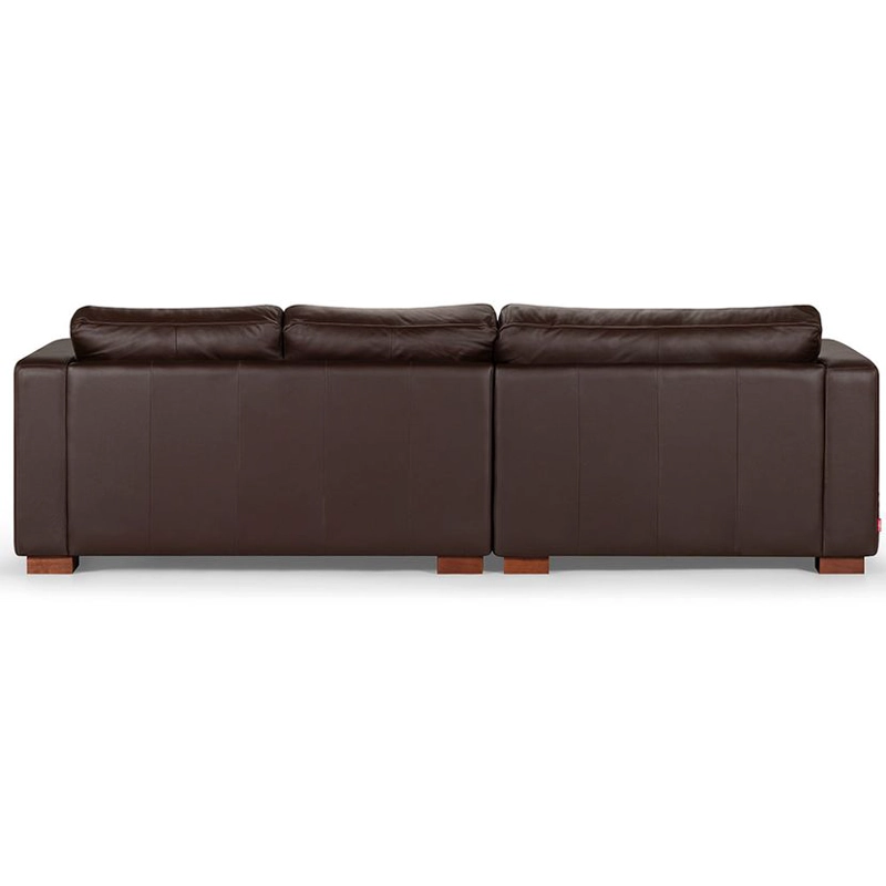 SOFA SECCIONAL ROSEN COPELAND IZQUIERDO CUERO MARRON - 5