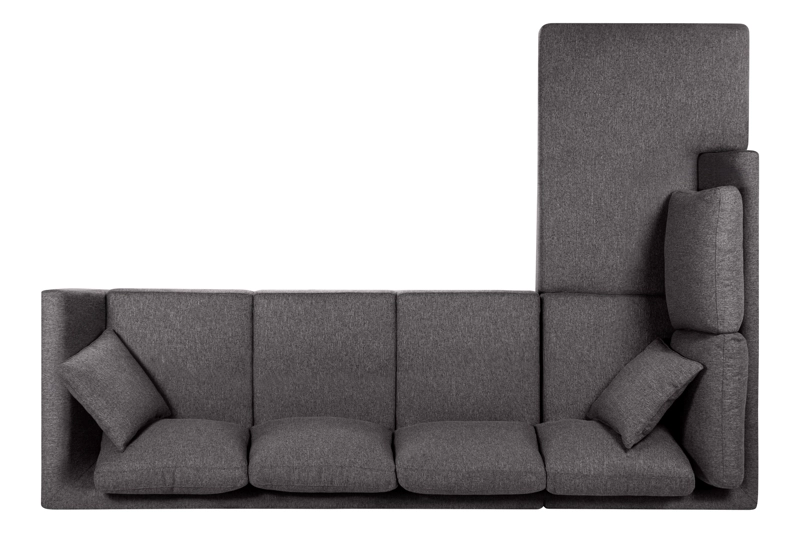 SOFA SECCIONAL ROSEN CARTER IZQUIERDO TELA CHARCOAL - 6