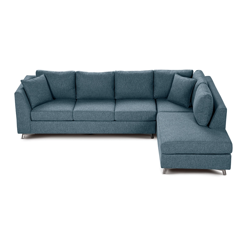 SOFA SECCIONAL ROSEN CARTER DERECHO TELA DENIM - 4
