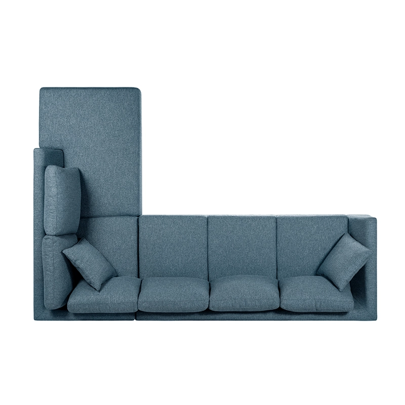 SOFA SECCIONAL ROSEN CARTER DERECHO TELA DENIM - 5