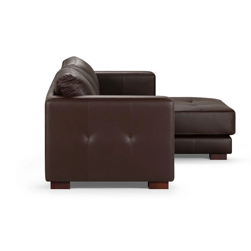 SOFA SECCIONAL ROSEN COPELAND DERECHO CUERO MARRON - 3