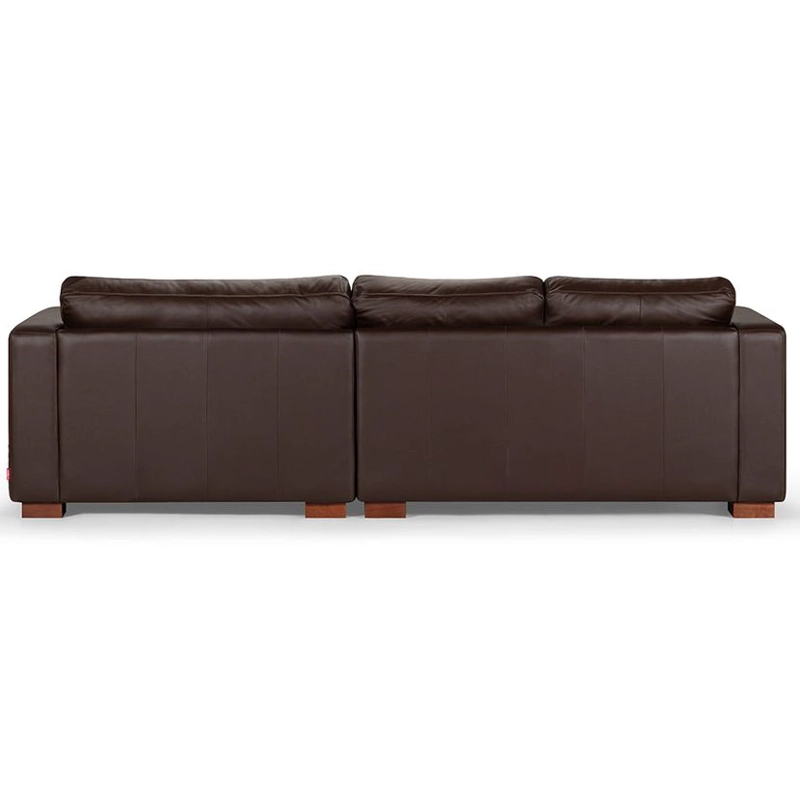 SOFA SECCIONAL ROSEN COPELAND DERECHO CUERO MARRON - 5