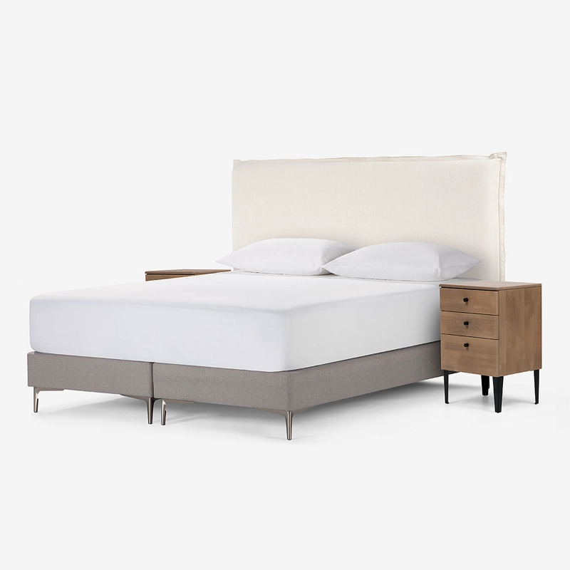 SET DE MUEBLES RESPALDO MAURA 2 PLAZAS + VELADORES PAUL - 3