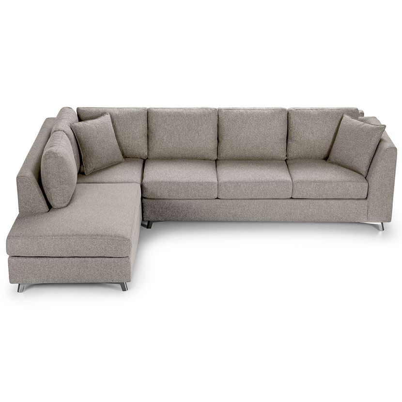 SOFA SECCIONAL ROSEN CARTER IZQUIERDO TELA CENIZA - 5