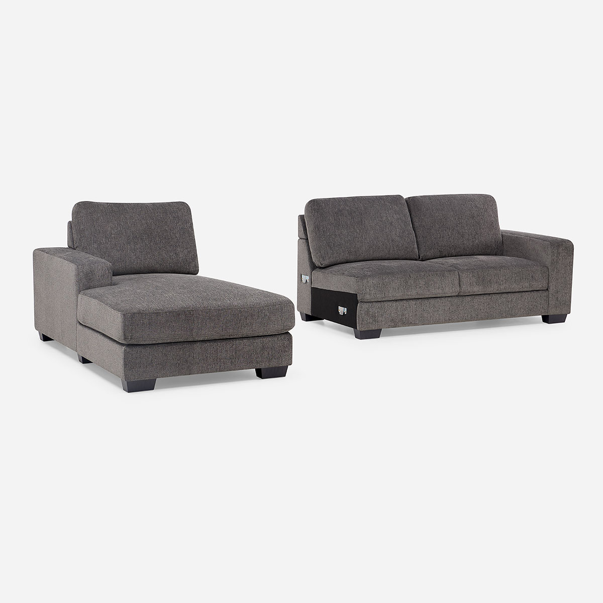 SOFA SECCIONAL SULLIVAN IZQUIERDO TELA GRIS - 5