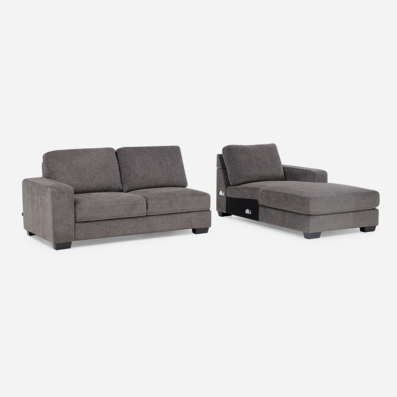 SOFA SECCIONAL SULLIVAN DERECHO TELA GRIS - 6