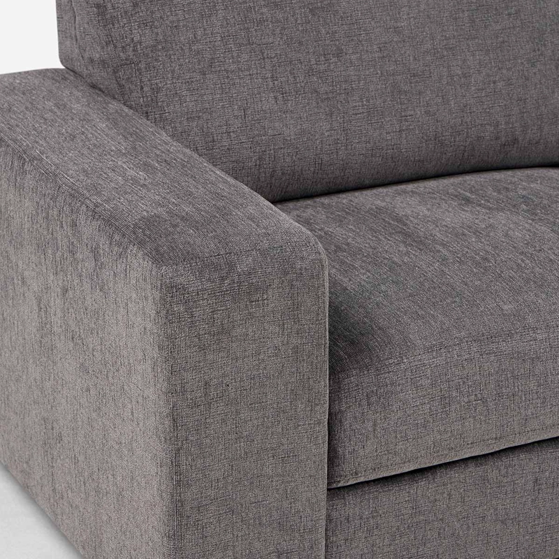 SOFA SECCIONAL SULLIVAN DERECHO TELA GRIS - 9