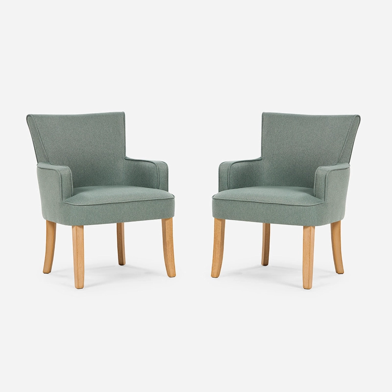 SET 2 POLTRONAS EMILY II TELA TAUPE - 1